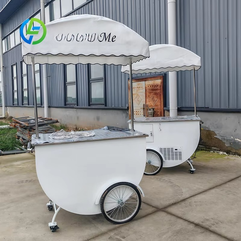 Customized Commercial Mobile V - Hot Dog Vending Cart recension och pris