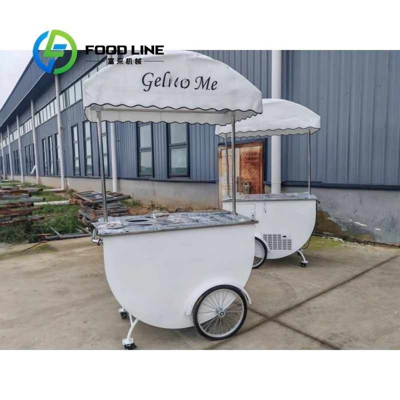 Customized Commercial Mobile V - Hot Dog Vending Cart recension och pris