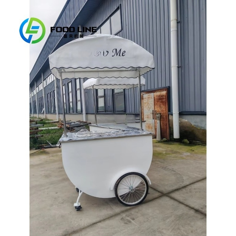 Customized Commercial Mobile V - Hot Dog Vending Cart recension och pris