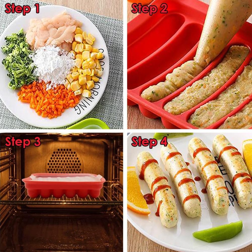 1Pcs Silicone Sausage Mold 6-c - Hot Dog Vending Cart recension och pris