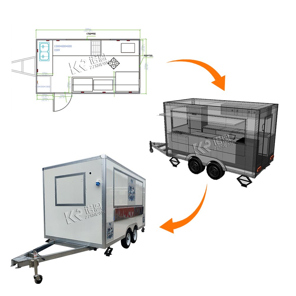 New Design Ice Cream Kiosk Fas - Hot Dog Vending Cart recension och pris